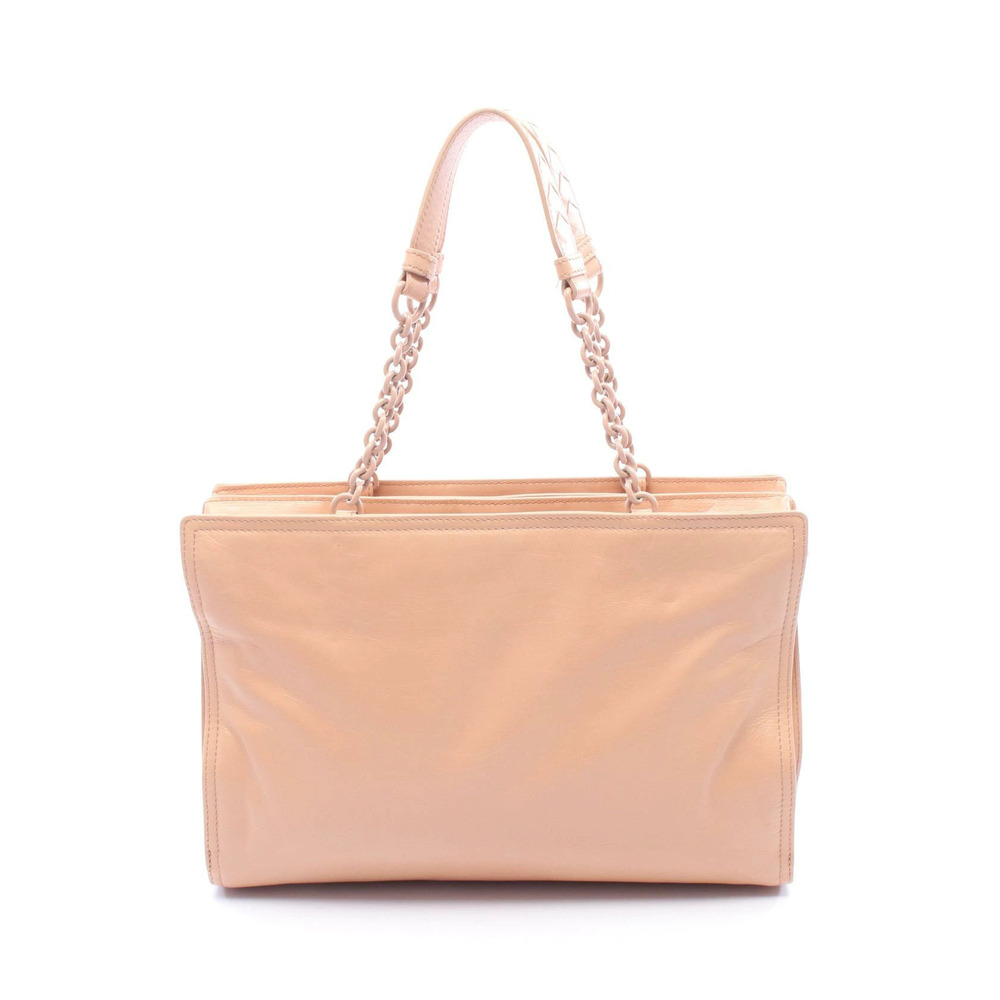 Bottega Veneta Leather Chain Shoulder Bag Pink